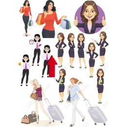 Stylish Female Character Set