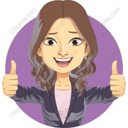 Vibrant Thumbs-Up Confident Woman