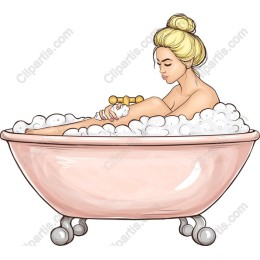 Serene Bathing Woman