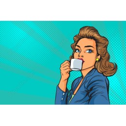 Stylish Woman Coffee