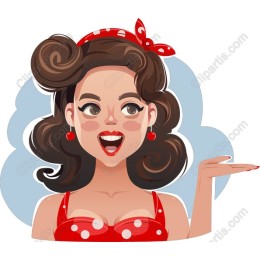 Cheerful Vintage Woman