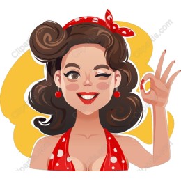 Charming Retro Woman