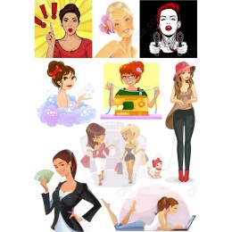 Chic Bundle: Stylish Female Cliparts