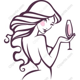 Glamorous Woman with Champagne Glass