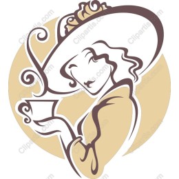 Elegant Tea Time Woman