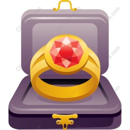 Exquisite Golden Ring with Red Gemstone