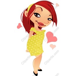 Cheerful Yellow Dress Character