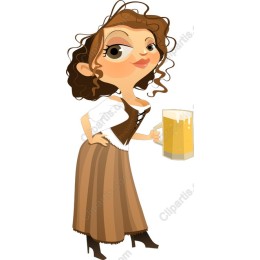 Cheerful Woman with Beer Mug