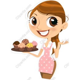 Cheerful Baker Cupcake