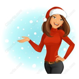 Cheerful Christmas Woman