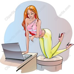 Stylish Woman with Laptop