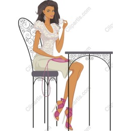 Elegant Cafe Lady