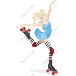 Cheerful Roller Skating Dancer