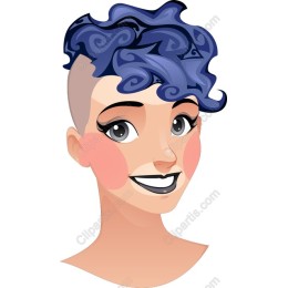 Vibrant Blue-Haired Character