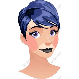 Modern Blue-Haired Character