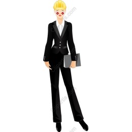 Professional Businesswoman in Hard Hat