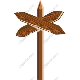 Rustic Wooden Directional Sign