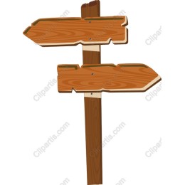Rustic Wooden Directional Sign