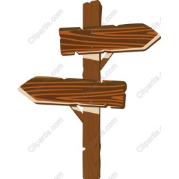 Wooden Directional Sign