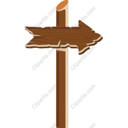 Wooden Directional Sign