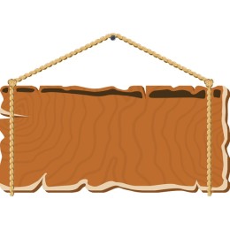 Rustic Wooden Sign with Rope Attachments