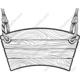 Rustic Wooden Swing Sign