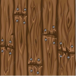 Rustic Wooden Plank with Metallic Nails