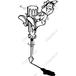 Whimsical Cartoon Screwdriver Rider