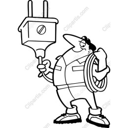 Confident Electrician Holding Plug