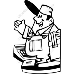 Charming Cartoon Delivery Man
