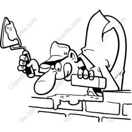 Cheerful Handyman Bricklayer