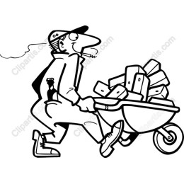 Laborer with Wheelbarrow