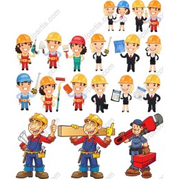 Cheerful Construction Workers Collection