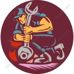 Retro Mechanic Wrench