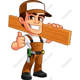 Cheerful Carpenter Character