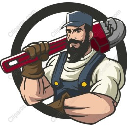 Rugged Handyman with Wrench