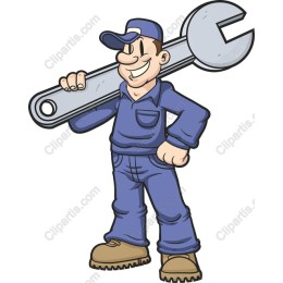 Cheerful Handyman with Wrench