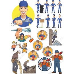 Skilled Workers Clipart Bundle - Set