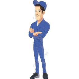 Confident Blue Technician