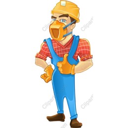Vibrant Construction Worker
