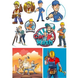 Construction & Car Wash Bundle - Clips