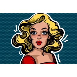 Retro Glamour Blonde Woman