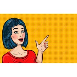 Stylish Blue-Haired Woman