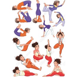 Yoga Clipart Set: for Wellness and Creativity