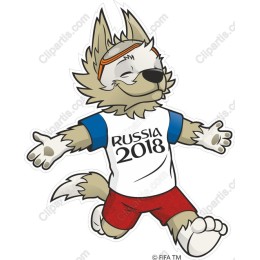 Playful Wolf Mascot - Russia 2018 FIFA World Cup