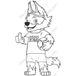 Cheerful Wolf Soccer Mascot