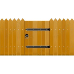 Rustic Wooden Fence Gate
