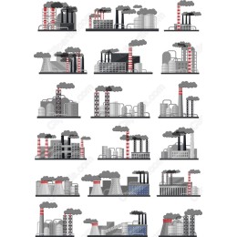 Industrial Factory Clipart Bundle