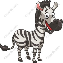 Charming Cartoon Zebra