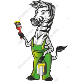 Colorful Zebra Painter